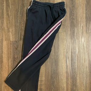 TNA cropped joggers, high waisted with stripe